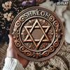 Metal Wall Poster Star of David Round Sign 19.8cm for Front Door