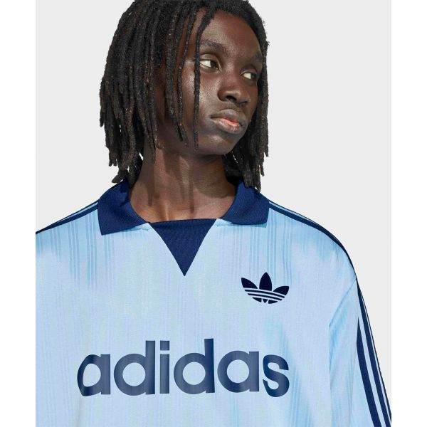 Adidas Originals Collared Goalie Loose Striped Pullover Short Sleeve T-Shirt Unisex Tops KW5992