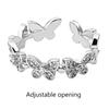 Fashion for Butterfly Rings Shiny Adjustable Finger Ring Girls Minimalist Dainty Jewelry Gift for Women Teen Girl Valent