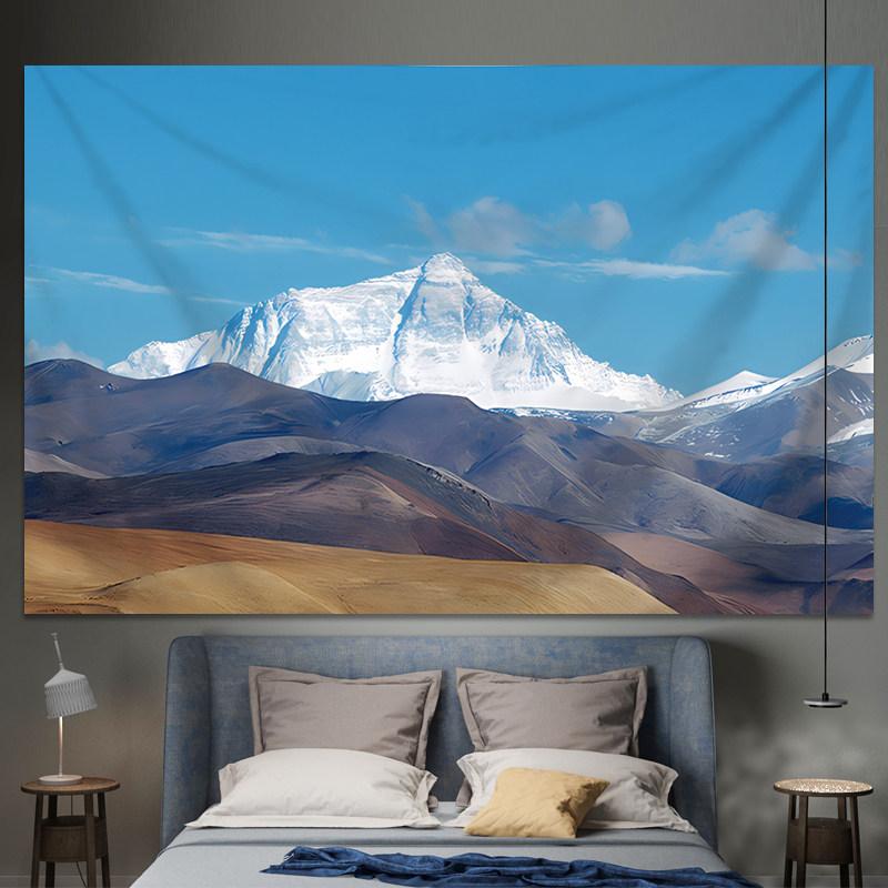 Sunshine Golden Mountain Tapestry Bedroom Bedside Wall Decor Meili Snow Mountain Cloth InternetFamous Wall Hanging Cloth