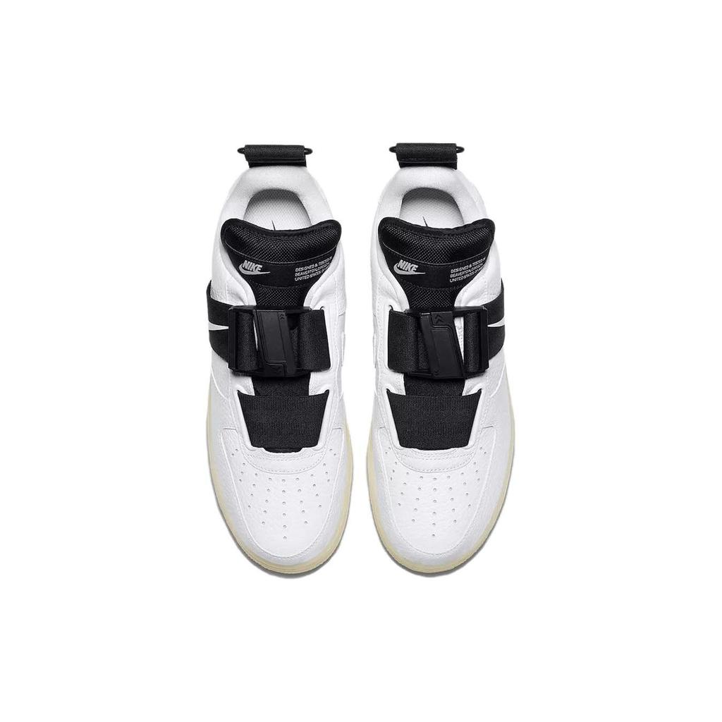 Nike Air Force 1 Utility QS Grade School 'Orca' (Unisex) White / White-Black Skate Shoes AV7593 100