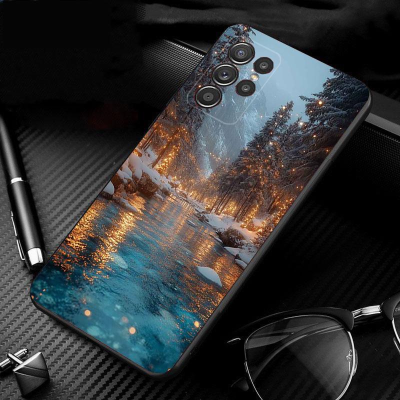 Winter Christmas Snowflake Phone Case For Samsung Galaxy S25 S24 S23 S22 S21 Ultra S24 S23 S22 S21 S25 Plus S24 S25 FE