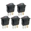 5Pcs 12V /20A Round Red LED Fog Light Rocker Switch On Off Button For Car Truck Boat Van Interior Control Panel Accessories Switches4