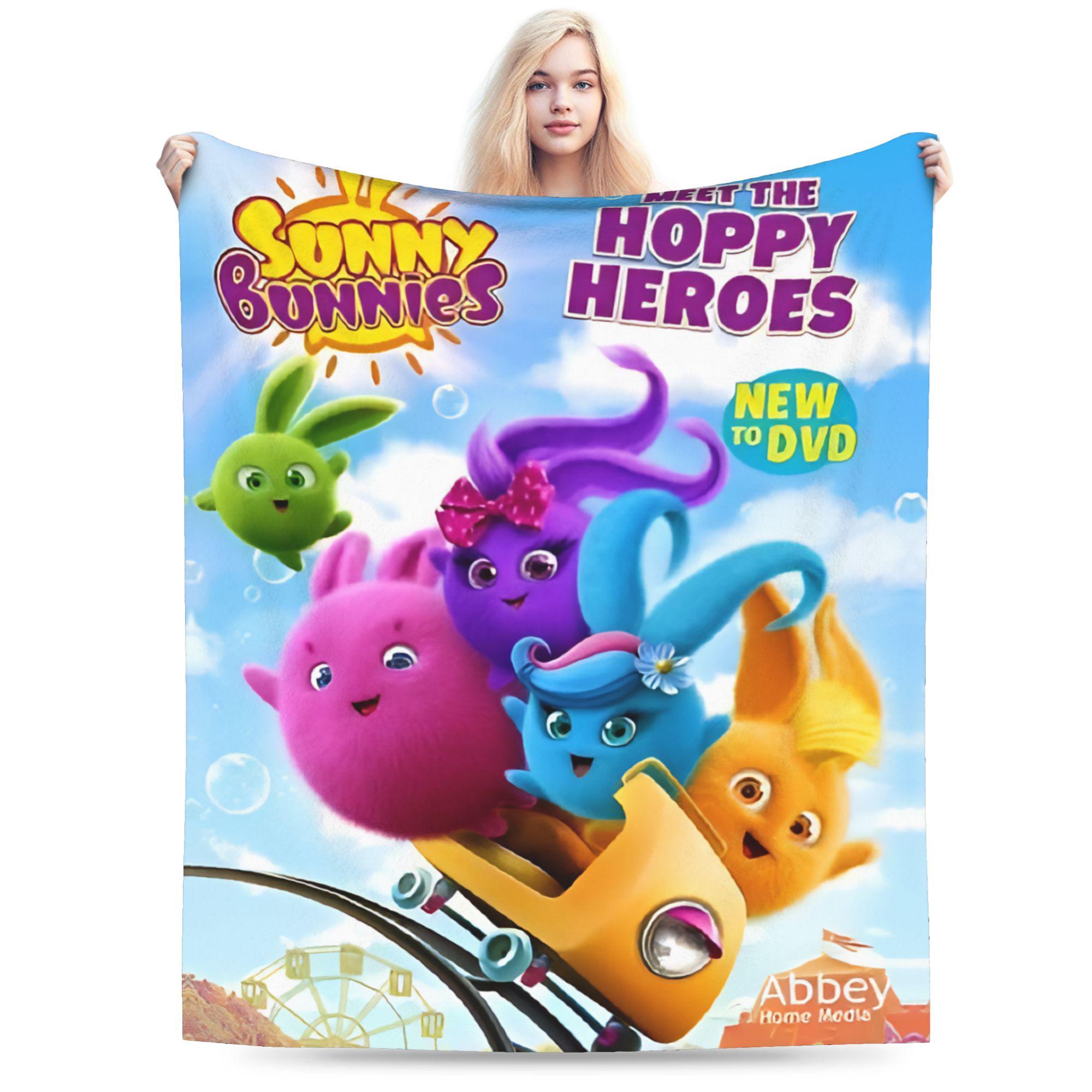

Sunny Bunnies five colourful balls Merch Blanket Soft Flannel Throw Blankets Relax Bedding Throws 75cmx90cm