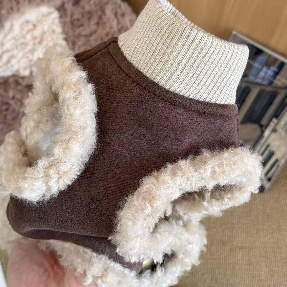 Thickened Pet Clothing Warm Pet Waistcoat Solid-coloured Dog Coat Maltese Casual Sleeveless Garment Pet Supplies