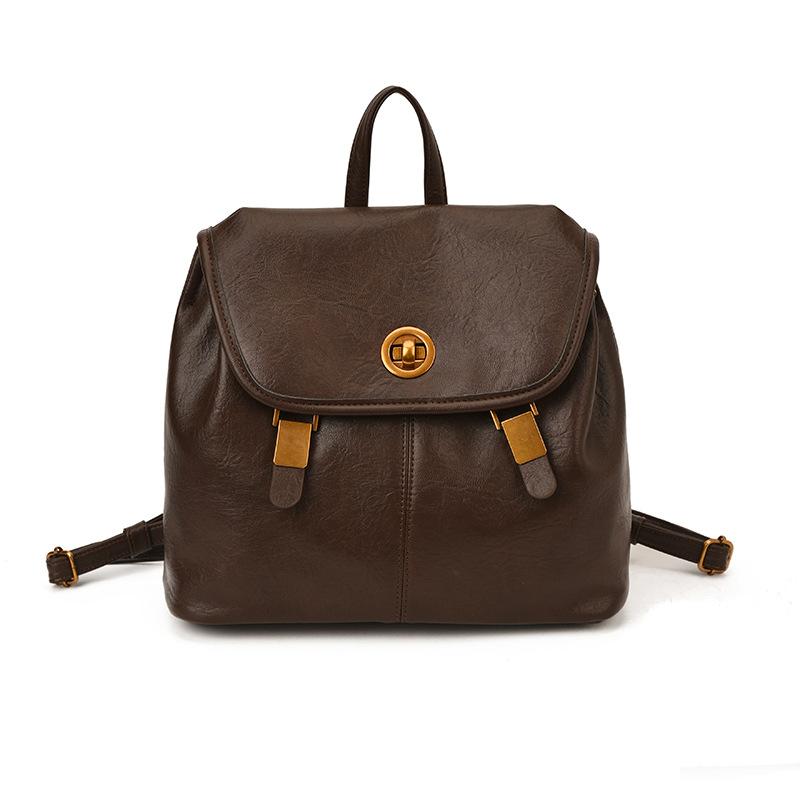 Retro Fashion Backpack New Simple Korean Version Ins This Year's Season Popular College Style Niche Backpack