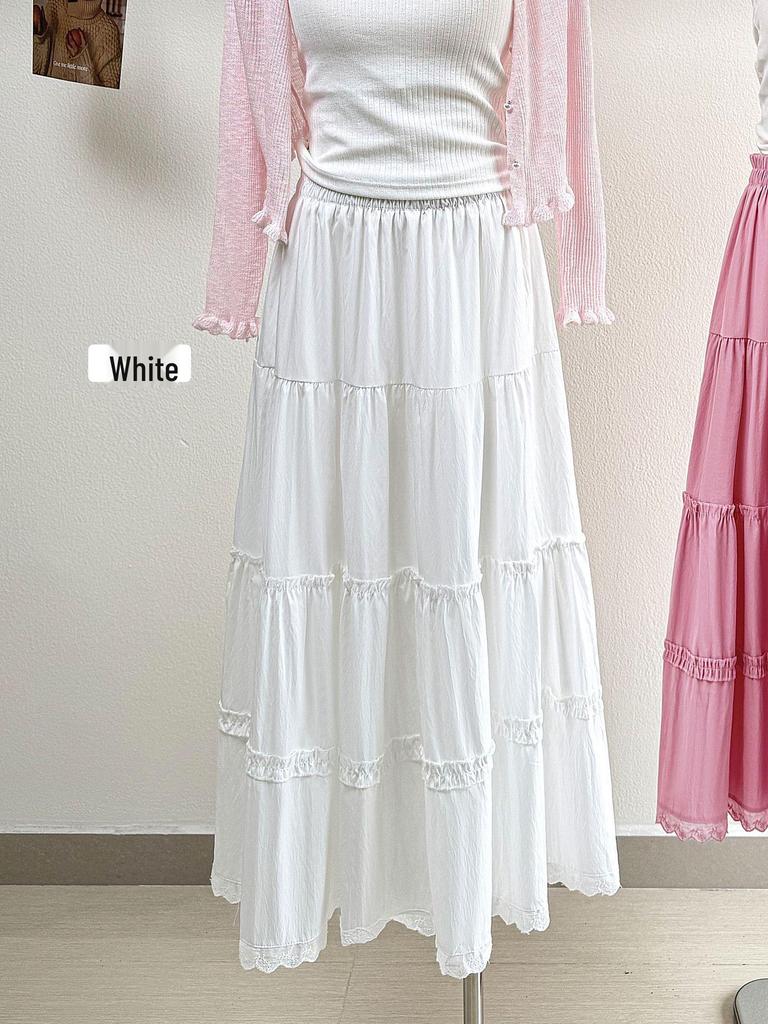 2026 Spring/Summer Ruffled Lace Patchwork Fairy A-Line Beach Dress