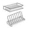 Robust Stainless Steel Soap Tray with Drainage Solution for Kitchen and Bathroom