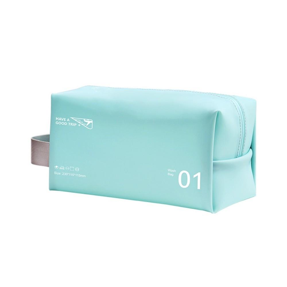 

New PVC Travel Toiletry Bag Waterproof Zipper Closure Makeup Bag Large Capacity Storage Bag for Women & Men синий