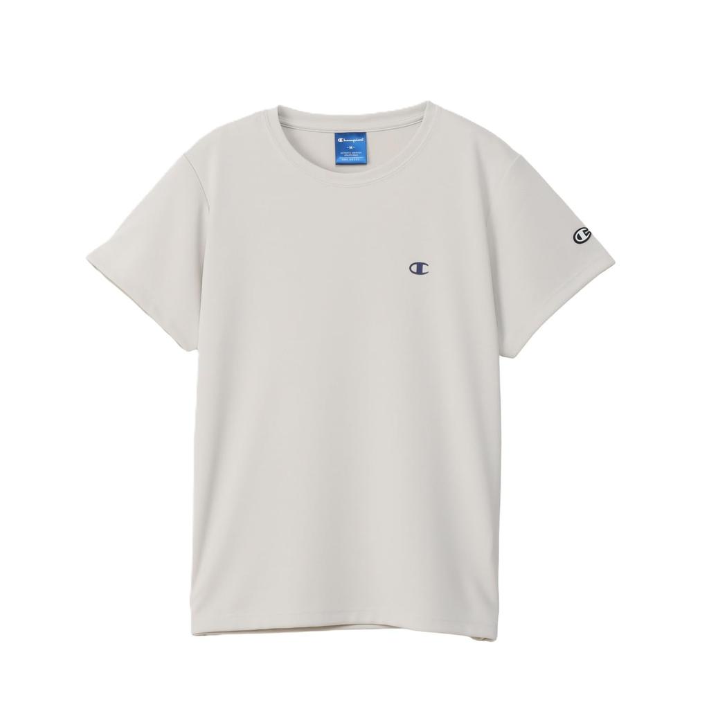 Champion Short Sleeve Dry Mesh Antibacterial and Odor UV Rubber Women's T-Shirt, Jersey, Resistant, Quick-Drying, Protection, Print, Beige, CW-CS350Z