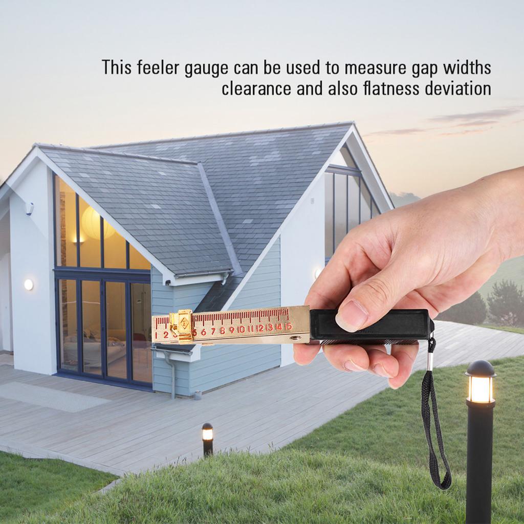 Vernier Feeler Gauge Feeler Gauge Wedge shaped Vernier Feeler Gauge 1-15mm House Engineering Inspection Flatness Measuring