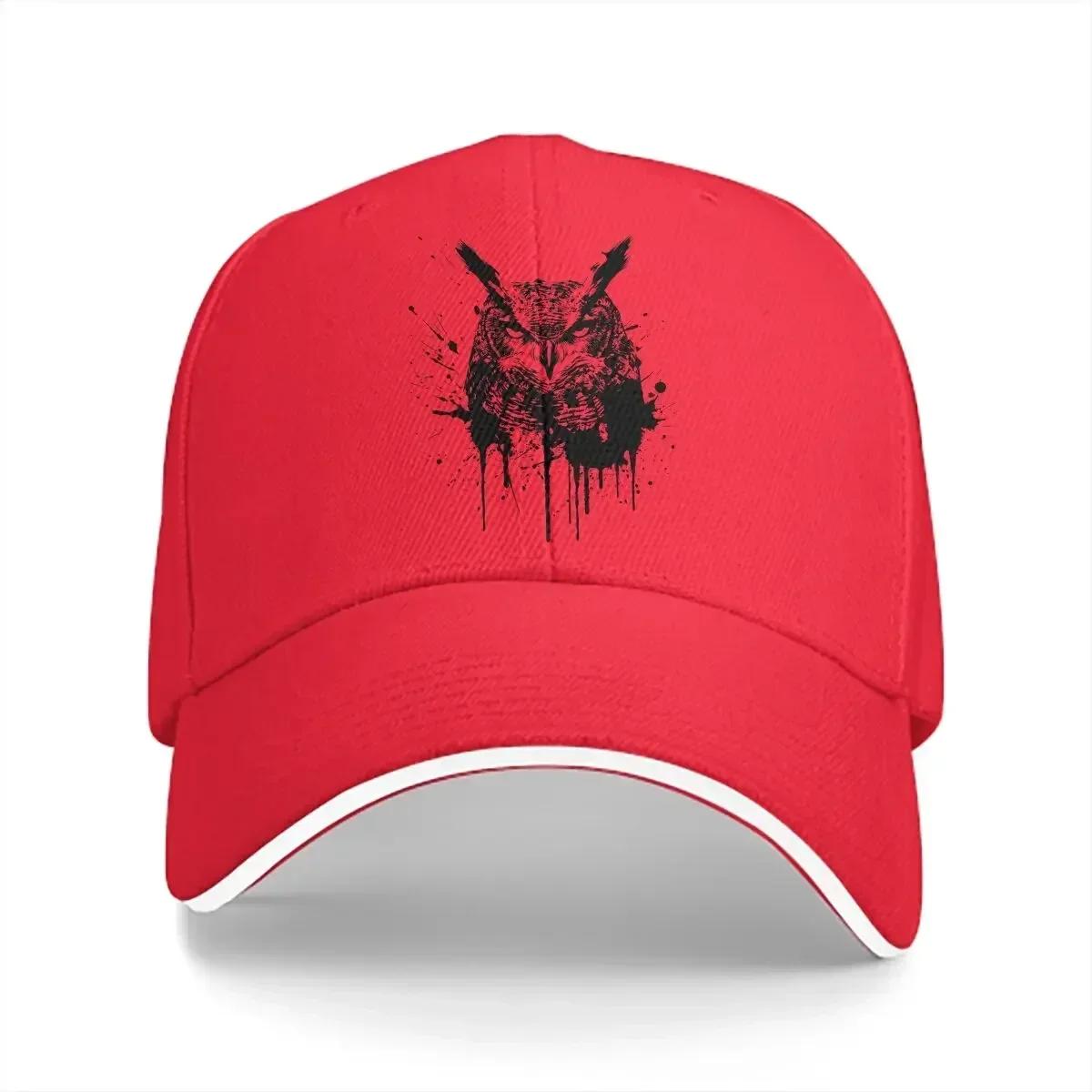 Washed Unisexs Baseball Cap Great Horned Sports Snapback Caps Dad Hat Funy Owl Golf Hats Adjustable