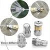 3 Pcs Sewer Jetter Nozzle 1/4" Pressure Washer Rotating Button Nose Connector