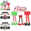 Festive Cross-border Christmas Elf Legs Adorned With Classic Red And Green Stripes