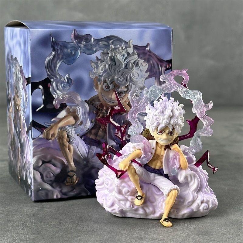 Five Level Nica Luffy Sitting Hands of One Piece Anime Character - Anime Character Collection Toy Children's Doll Gift 10cm