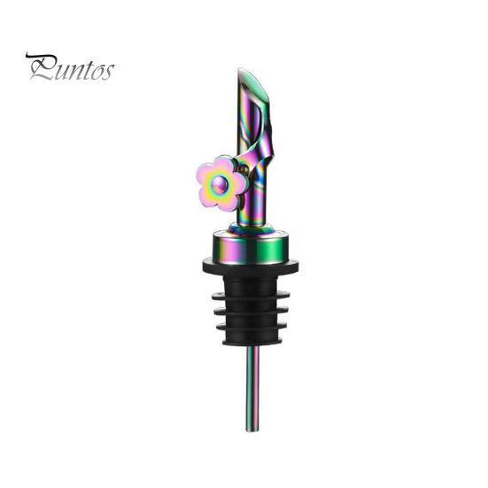 مدفق نبيذ أنيق من الفولاذ المقاوم للصدأ، فوهة صب النبيذ مقاومة للغبار، مدفق زجاجة زيت لبار المطبخ المنزلي