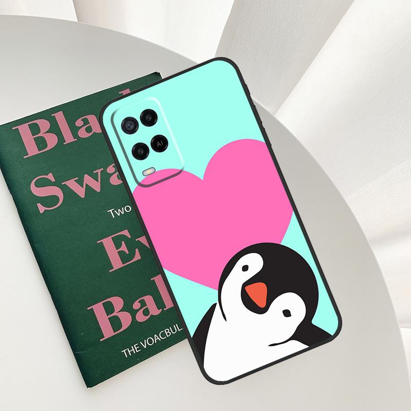 Penguin Case For Oppo A15 A16 A17 A52 A72 A76 A96 A54 A74 A94 A54S A57S A58 A78 A98 A57 A77 Cover