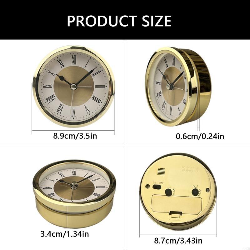 62KD Simple Installation Quartzs Alarm Clock Insert 3.5Inch Roman Numerals Insert