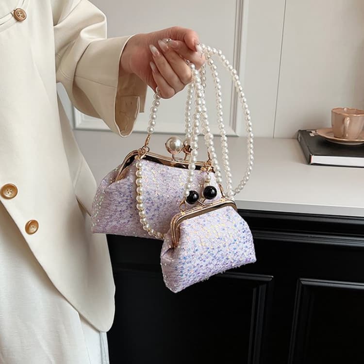 Borsa con Doppia Chiusura a Perla di Celebrità Francese