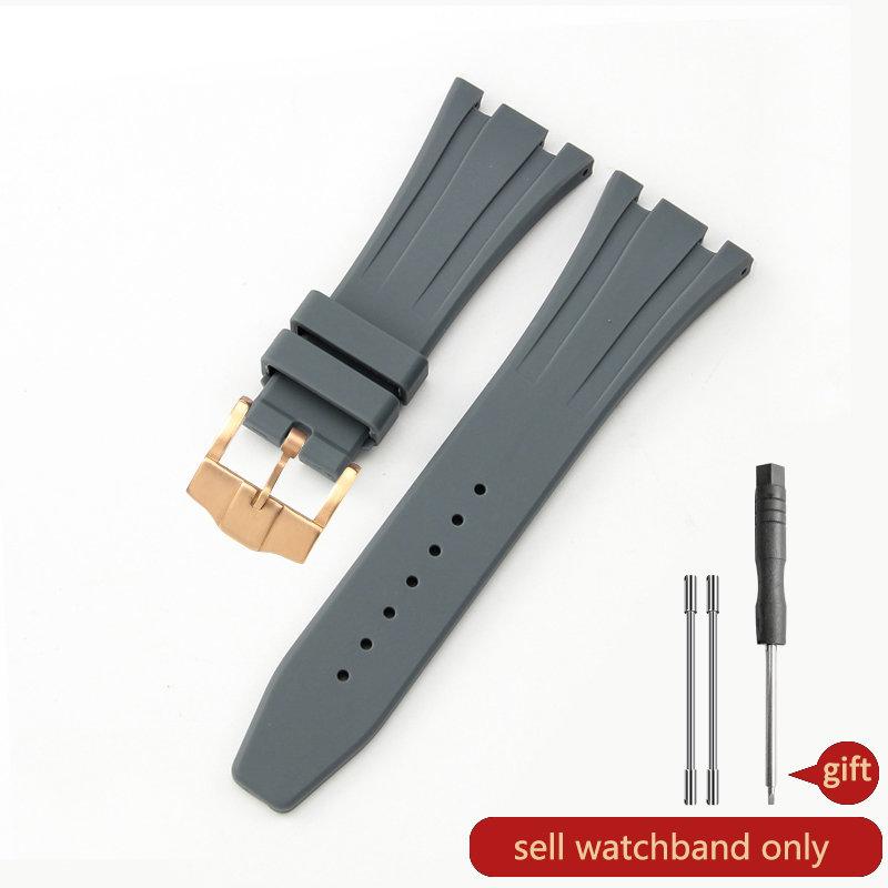 Silicone Watch Strap for AP Aibi 15400 Royal Oak Series Waterproof Sweat-Proof Rubber Watch Band Men's Accessories 26mm27mm28mm