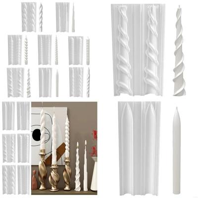 Spirals Silicone Molds Twisted Rod Resins Molds for DIY Scented Making X3UC