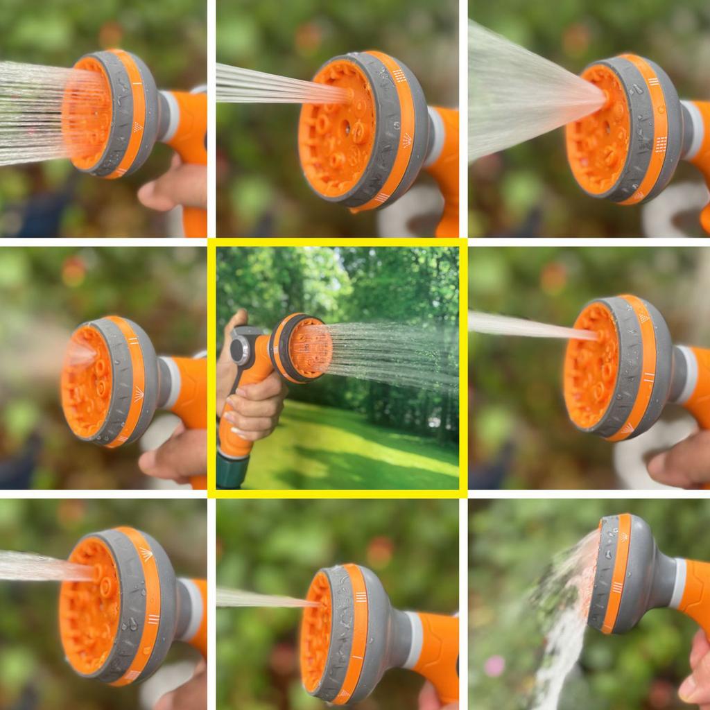 Garden Hose Nozzle Sprayer 8 Mode Heavy Duty Handheld Water Hose Nozzle High Pressure Garden Sprayer for Watering Plant