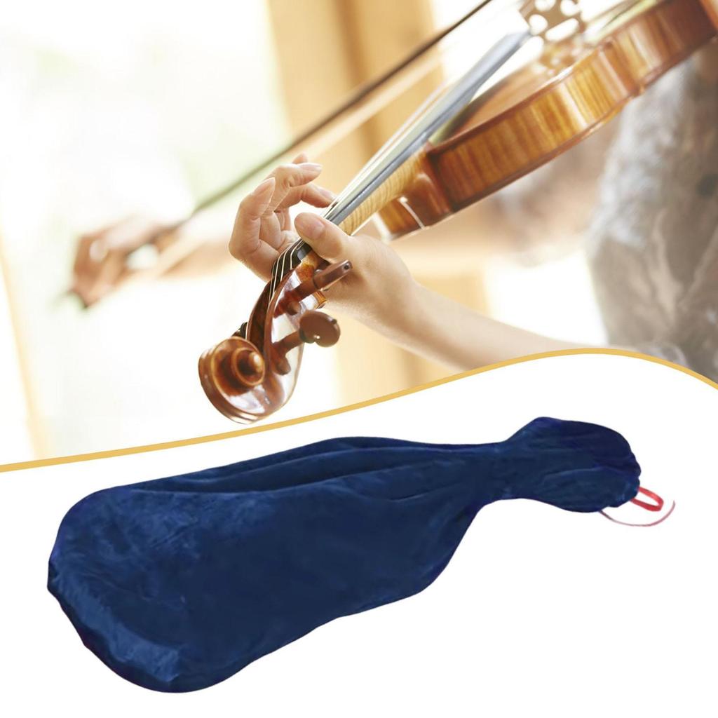 Cover Protective Sleeve Velvet Musical Instrument Accessory for Violinists Lightweight Blanket for Travel Home