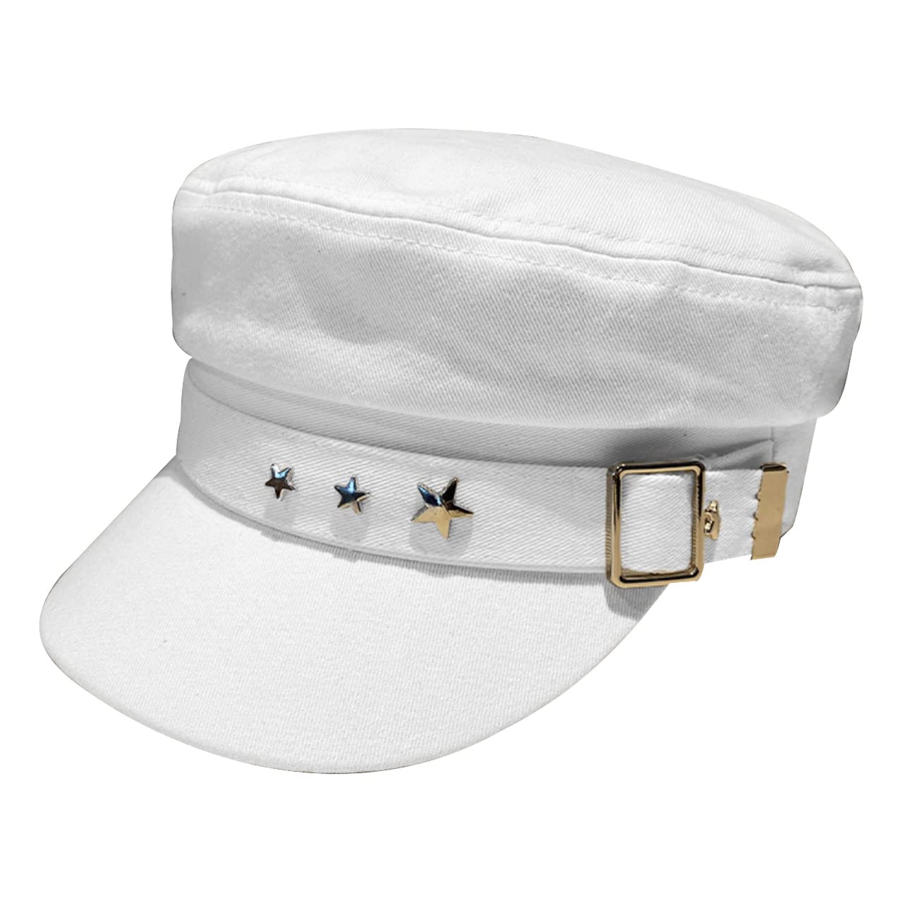 

Кепка газетчика, ремень со звездой, холодная погода CA543 [Белый Клык], шляпа, узор, дизайн, кепка, стильный, женский (белый) белый