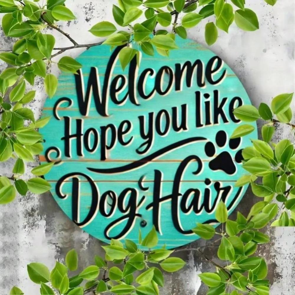 Funny Dog Sign Metal Wall Art Vintage Home Decor Pet Lover Gift
