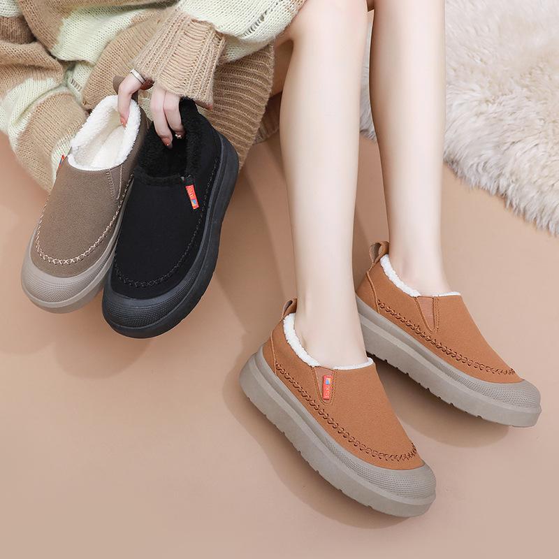 Buty damskie, Buty bawełniane, Modne i wszechstronne, Antypoślizgowe buty śniegowe, Codzienne buty wsuwane
