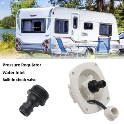 2 Stück/Set Wassereinlass mit Druckregler und Schnellanschluss Füllanschluss RV Wohnmobil Zubehör