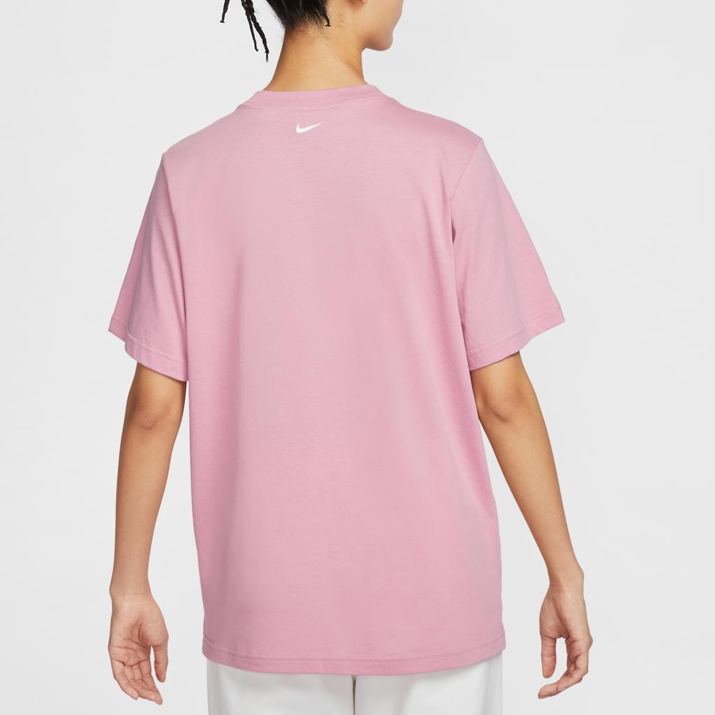 Nike Sportswear Comfortable Retro Football Casual Short Sleeve T-Shirt Women Tops Pink IF0607668