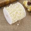 60mCelsiusroll Grinding Pearl Wire Beads Garland String   Wedding Decoration 3mm+8mm(white)