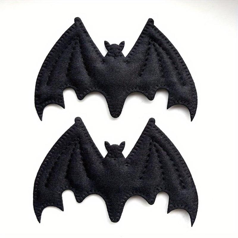 10 Stück schwarze Fledermaus/Spinnen-Scrapbook-Stücke, geeignet für Kleidung, Halloween-DIY-Dekorationen