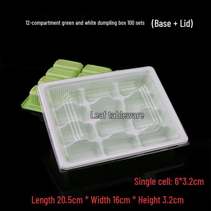 Disposable 12-Compartment Food Containers