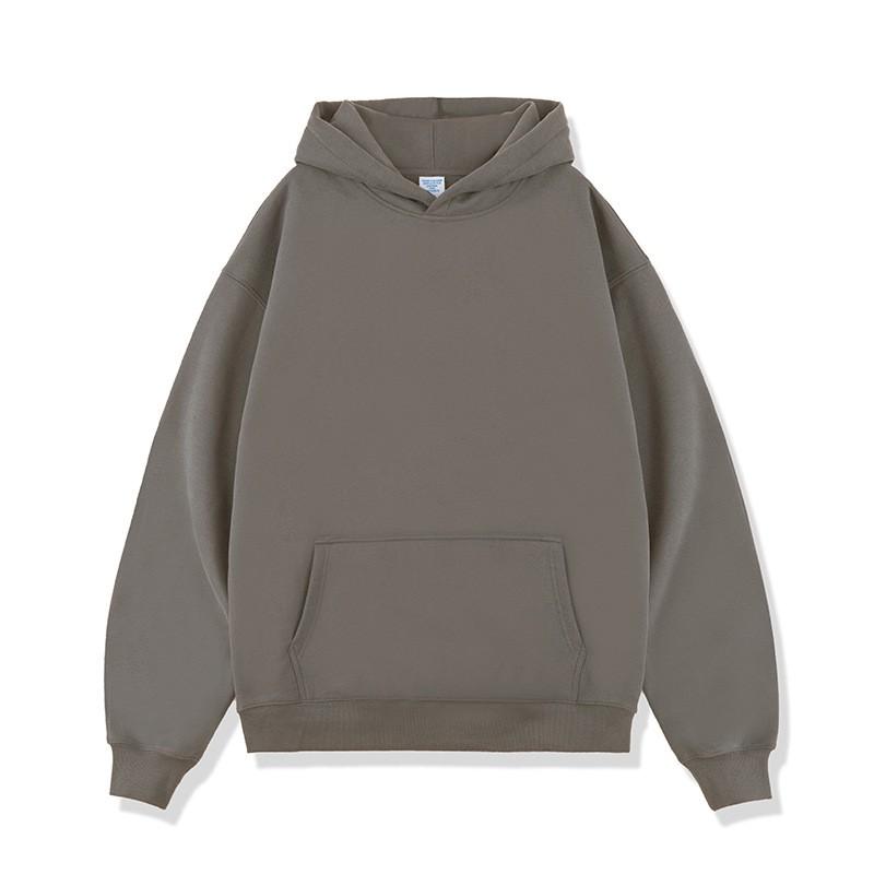 2026 Fall Winter Mens Heavyweight Hooded Sweatshirt 450GSM Fleece Lined Plain Pullover