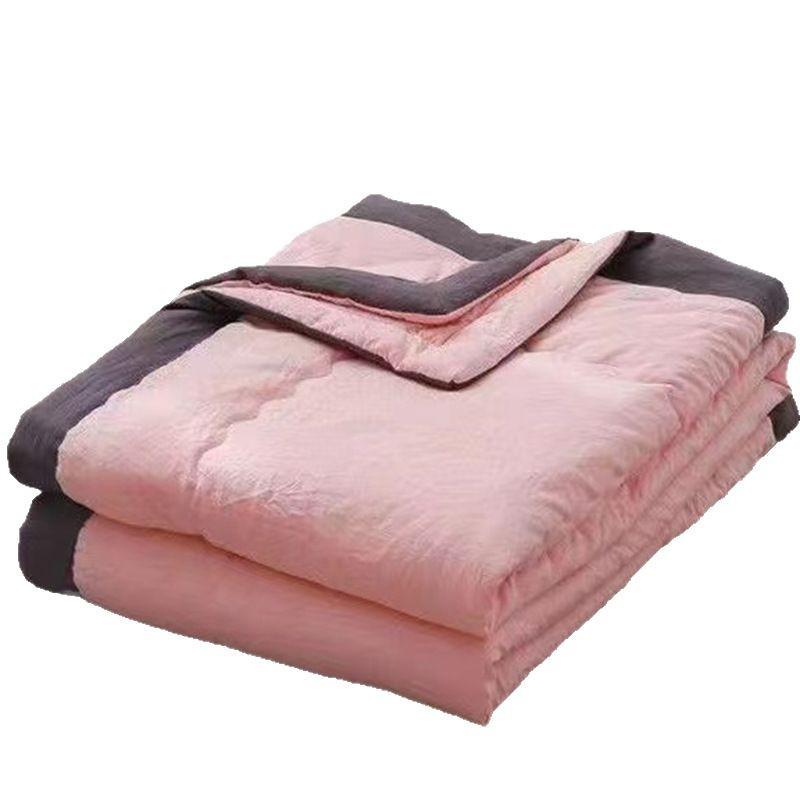 Machine-Washable Cotton Quilt – Cool, Lightweight Summer Quilt for Kids and Dorms, Single/Double, Suitable for Spring to Autumn.