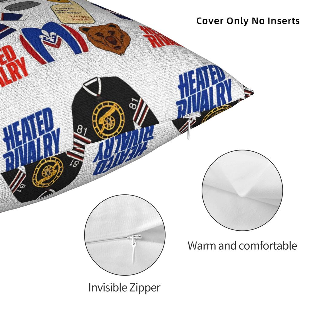 Heated Rivalry Rachel Reid - Shane & Ilya Square Pillow Case Cushion Cover Vintage Polyester Decor Pillowcase For Sofa 40X40Cm