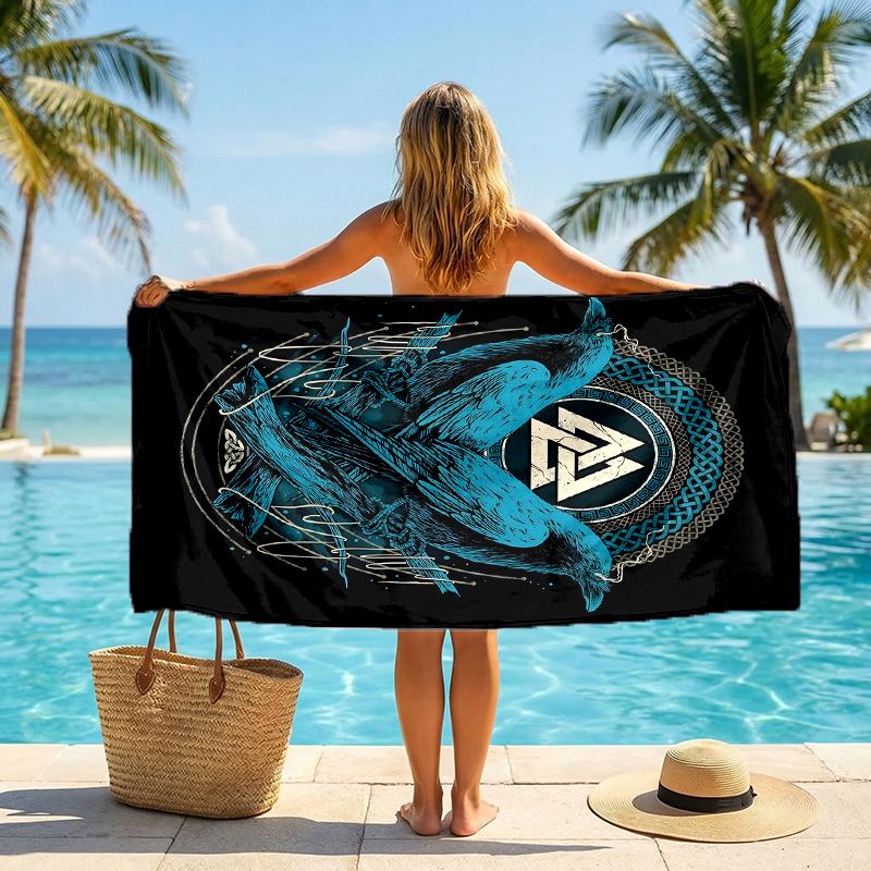 Nordic Mythology Fashion Beach Towel: Ideal for Summer Adventures Soft, absorbent and quick drying suitable for swimming and bathing