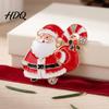 Sparkling Holiday Brooches Christmas Enamel Brooch Pin Santa Snowman Gingerbread Tree Wreath Stocking Pins Bell Jewelry Accessories for Coats