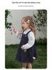 [2026 Spring Collection] Girls' Washed Denim Pinafore Skirt - Children's Spring Fashion