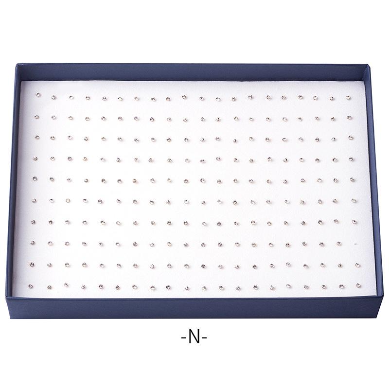 Korean 100-Pair Plastic Boxed Earrings Set - Soft Clay Drip Design, Diamond Glue Needle, Anti-Allergic.