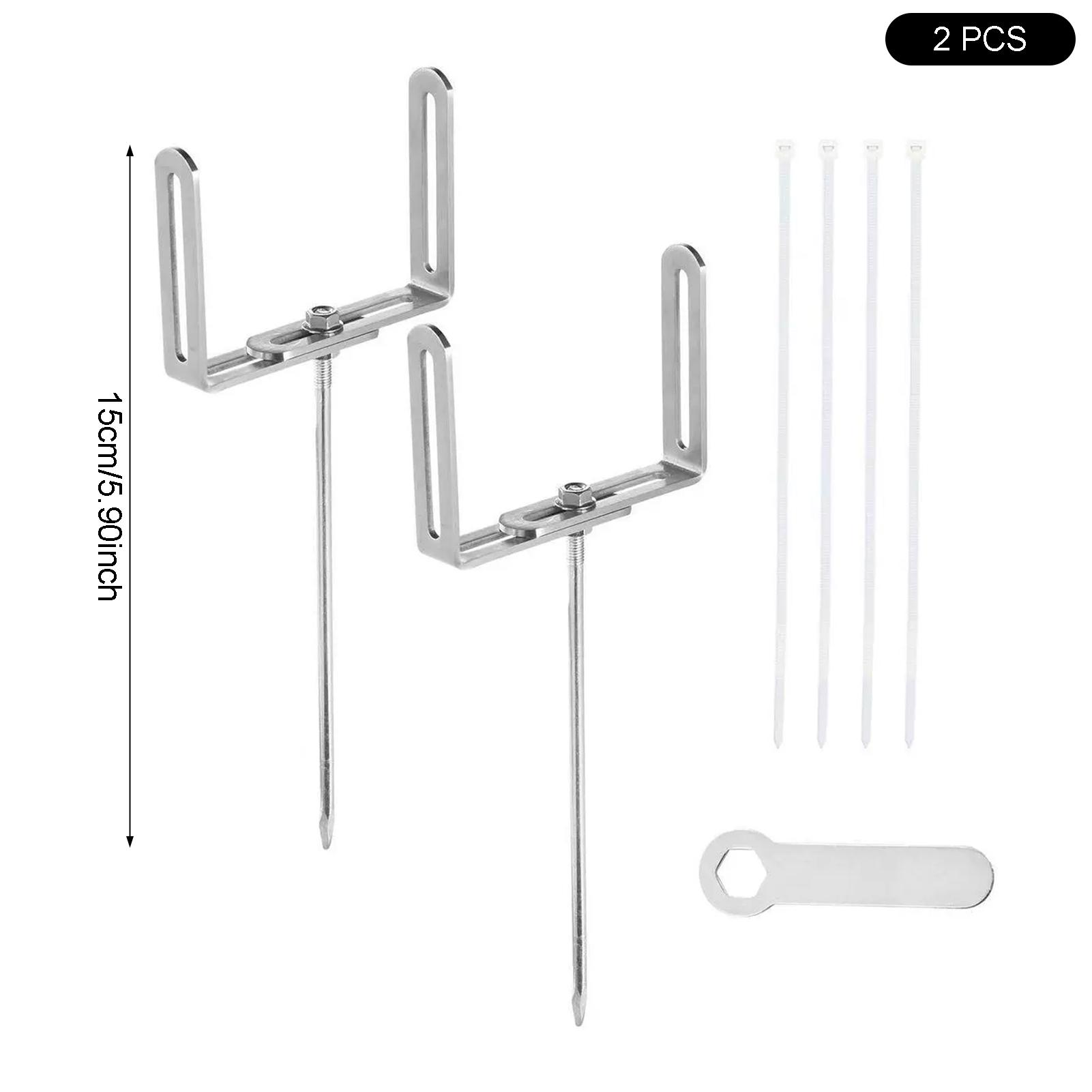 2pcs Iron Adjustable Downspout Bracket Gutter Downspout Holder Stable Stand Metal Gutter Extension Brackets for Circular