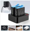 Dual Port Slot Double Battery Charger For Gopro Go Pro Hero 11 10 9 Black with USB Cable Action Camera Accessory