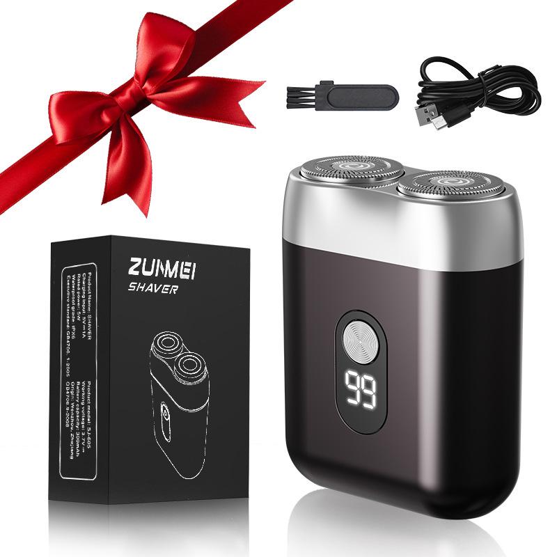 Mini Rechargeable Double-Head Waterproof Electric Shaver for Men - Portable Hair Remover for Travel