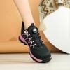 Rotary Button Safety Shoes Steel Toe Work Boots Low Top Anti-Puncture Anti-Smash Soft Work Sneakers Slip Resistant Hiking Shoes