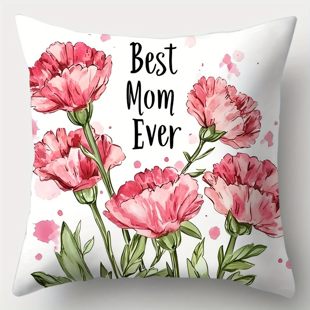 Home Decor Mom Love Decorative Cushion For Mother'S Day Pattern Cushion Cover Suitable For Sofa Bedroom Car Pillow Cover