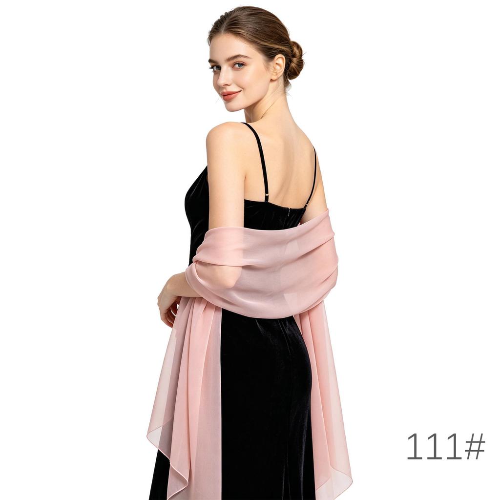 Elegant Chiffon Shawl for Evening Gowns, Bridesmaids, Weddings, Qipao & Parties