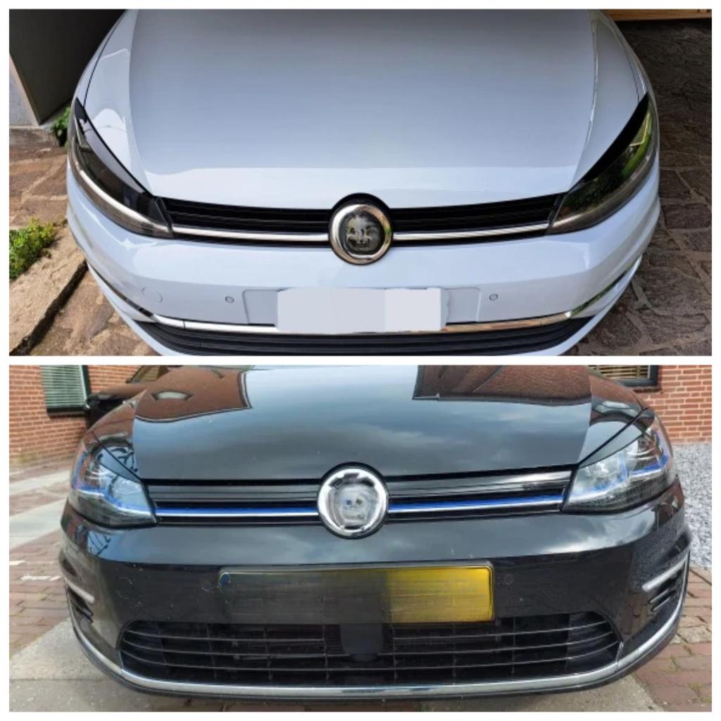 2pcs Car Headlight Eyebrow Eyelid Cover Trim Imitation Carbon Fiber Eye-catching for VW Golf 7 VII GTI GTD R MK7 2013-2017