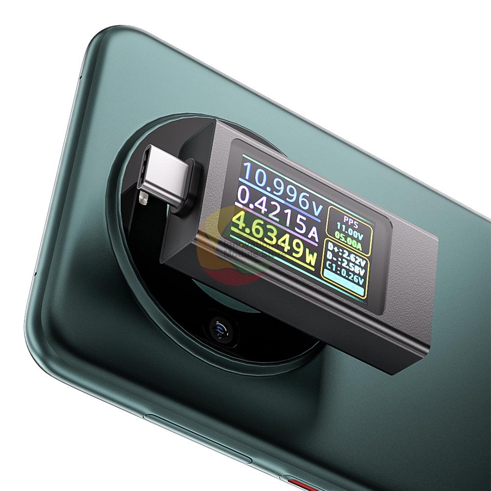 

KWS-X1 Digital Voltage Current Tester IPS Display 4-30V 0-12A DC Voltage Current Detector Fast Charging Trigger Capacity Tester